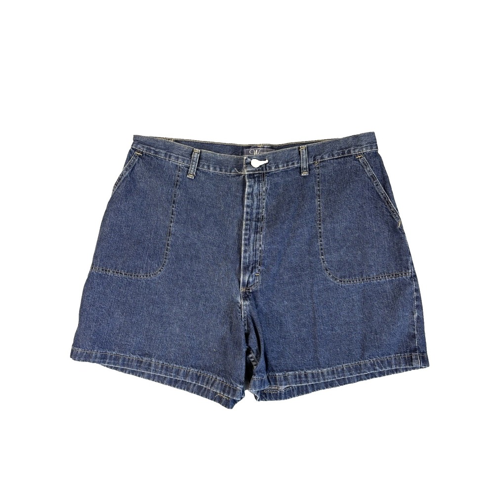 Vtg Wrangler High Waisted Denim Shorts 18 Mom Jorts Y2K 90s Everyday Casual